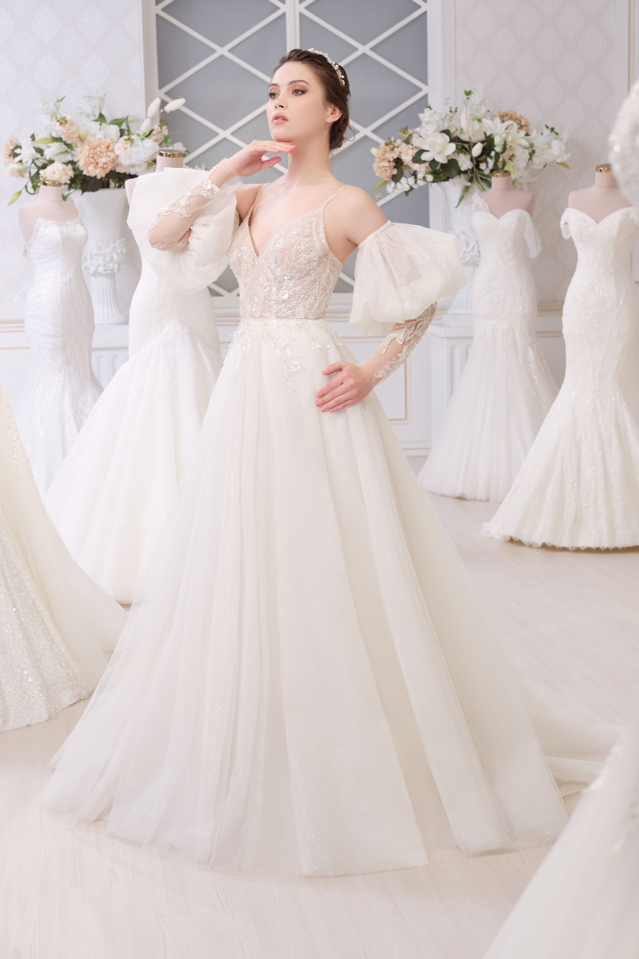 Helen ve Bohem Gelinlik Modelleri 8007